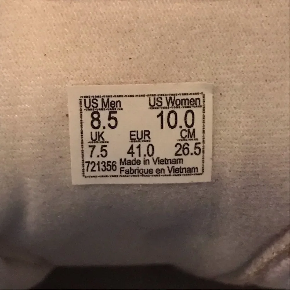Vans Shoes Woman’s Size 10 Off The Wall - Picture 14 of 14